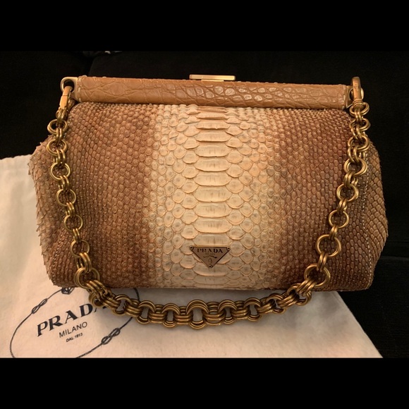 Prada | Bags | Prada Pitone Cerniera Bag | Poshmark